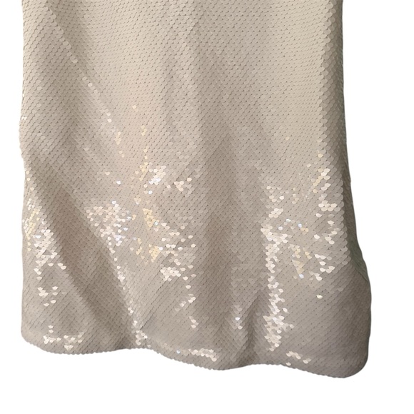 White Sequin Mini Dress Abercrombie & Fitch Size XXS - Picture 6 of 15